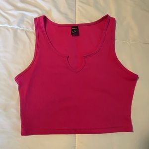 hot pink crop top